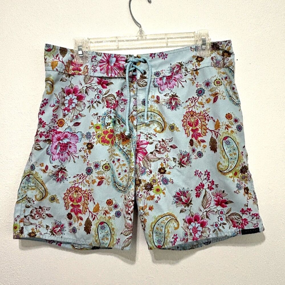 Sauvage California Mens Swim Trunk Mens 32 Floral Paisley Beach Summer Travel